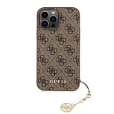 Guess  4G Charm Zadní Kryt pro iPhone 13 Pro Max Tone on Tone Brown