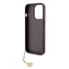 Guess  4G Charm Zadní Kryt pro iPhone 15 Pro Tone on Tone Brown