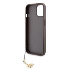 Guess  4G Charm Zadní Kryt pro iPhone 15 Tone on Tone Brown