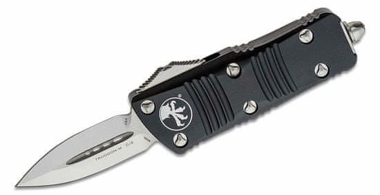 Microtech 238-4 MINI TROODON Satin automatický nůž 5 cm, černá, hliník