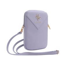 Guess Pouzdro PU Grained 4G Metal Logo Wallet Phone Bag - Fialová - Guess