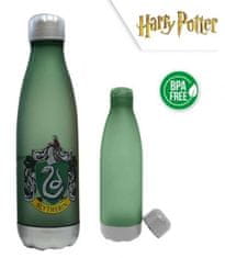 CurePink Plastová láhev na pití Harry Potter: Zmijozel (objem 650 ml)