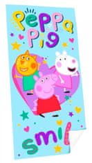 CurePink Osuška Peppa Pig|Prasátko Pepa: Úsměv (70 x 140 cm)