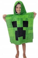 CurePink Dětský ručník - pončo Minecraft: Creeper (60 x 60 cm)