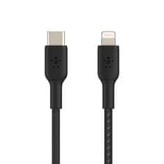 Belkin BoostCharge Lightning - USB-C opletený kabel Černá 2 metry