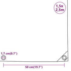 Vidaxl Plachta bílá 1,5 x 2,5 m 650 g/m²