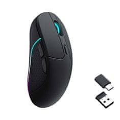 Keychron M3 Bezdrátová herní myš / Bluetooth / 2,4 GHz / kabel - Černá 1000 Hz, RGB Light M3-A1