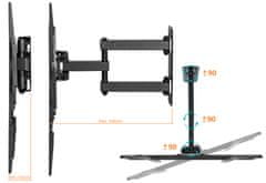 Fiber Mounts FM78 otočný, sklopný a výsuvný držák na TV 30" - 60"