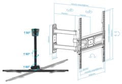 Fiber Mounts FM78 otočný, sklopný a výsuvný držák na TV 30" - 60"