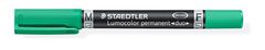 Staedtler Permanentní popisovač "Lumocolor 348 Duo", zelená, kuželový hrot, F/M, oboustranný 348-5