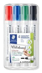 Staedtler Popisovač na bílou tabuli "Lumicolor 351", 4 barvy, kuželový hrot, 2mm 351 WP4