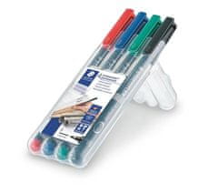 Staedtler Permanentní popisovač "Lumocolor 318 F", 4 barvy, 0,6mm, OHP 318 WP4