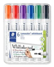 Staedtler Popisovače na bílou tabuli "Lumocolor 351", 6 barev, 2 mm, kulatý hrot, 351 WP6-1