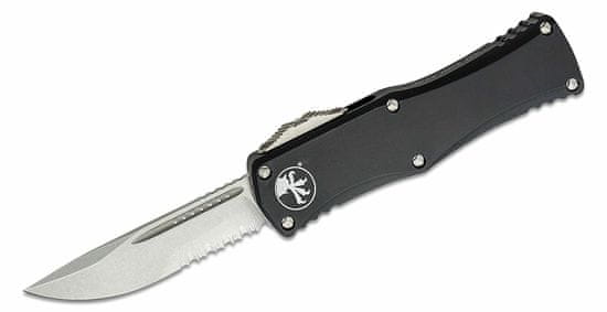 Microtech 703-11 Hera Combo automatický nůž 7,9 cm, Stonewash, černá, hliník