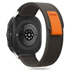 Tech-protect Nylon řemínek na Samsung Galaxy Watch Ultra 47mm, black/orange