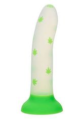 CalExotics CalExotics Glow In The Dark Stick Blaze it Cannabis (Green), dildo s přísavkou