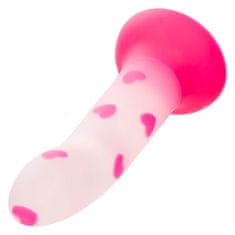 CalExotics CalExotics Glow In The Dark Stick Heart (Pink), dildo s přísavkou