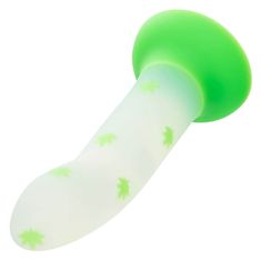 CalExotics CalExotics Glow In The Dark Stick Blaze it Cannabis (Green), dildo s přísavkou