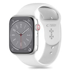 Tech-protect Silicone řemínek na Apple Watch 42/44/45/49mm, white