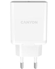 Canyon Nabíječka do sítě H-20, 1x USB-C, Power delivery, 20W, bílá