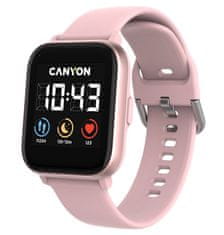 Canyon smart hodinky SALT SW-78 PINK, 1,4" IPS displej, multi-sport, 512MB music player, IP68, Android/iOS