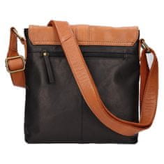 Lagen Dámská kožená crossbody kabelka BLC/4576/22 BLK/CGN