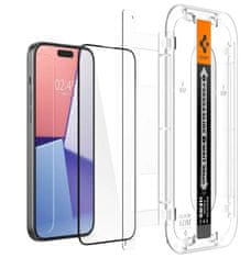 Spigen ochranné sklo tR EZ Fit pro iPhone 15 Pro, 2ks, černá