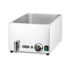 Hendi Sada Ranger: Bain-marie s vypouštěcím kohoutkem + 3x GN 1/3 s víkem, HENDI, GN 1/1, 230V/1000W, 604x332x(H)242mm - 238868