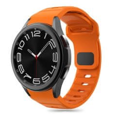 Tech-protect Silicone Line řemínek na Samsung Galaxy Watch 4 / 5 / 5 Pro / 6 / 7 / FE, orange