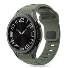 Tech-protect Silicone Line řemínek na Samsung Galaxy Watch 4 / 5 / 5 Pro / 6 / 7 / FE, olive