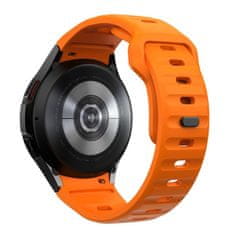 Tech-protect Silicone Line řemínek na Samsung Galaxy Watch 4 / 5 / 5 Pro / 6 / 7 / FE, orange