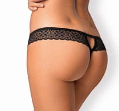 Obsessive Žhavá tanga Shibu crotchless thong S/M S/M , L/XL , ( zvolte variantu velikosti ) černá