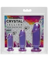 Doc Johnson Sada análních kolíků Crystal Jellies Anal Starter Kit (3 ks)