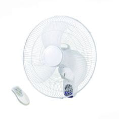 ACA ACA Lighting nástěnný ventilátor, dálkové ovládání, časovač, bílá, 45cm, AC 50W FANWPW40R