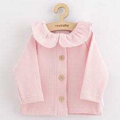 NEW BABY Kojenecký kabátek na knoflíky Luxury clothing Laura růžový 92 (18-24m) Růžová