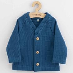 NEW BABY Kojenecký kabátek na knoflíky Luxury clothing Oliver modrý 68 (4-6m) Modrá