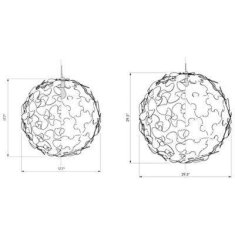 Umage Stínidlo s designem kulatého květu Lora - 750 mm 450 mm 450 mm bílá