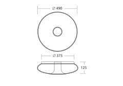 OSMONT Přisazené designové LED svítidlo SATURN - 4000 K, 33 W 3000 K 2880 lm bílá