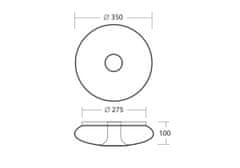 OSMONT Přisazené designové LED svítidlo SATURN - 4000 K, 33 W 3000 K 2880 lm bílá