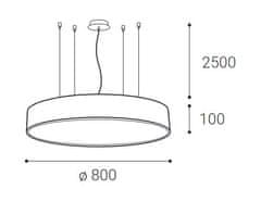 LED2 Stmívatelný LED lustr MONO -, 100 W, 6600 lm bílá 600 mm 3900 lm