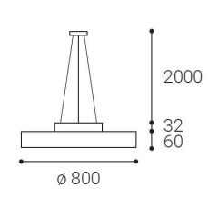 LED2 Stmívatelný LED lustr RINGO s aura efektem -, 70+6 W, 6300 lm, 800 mm bílá 450 mm 3930 lm