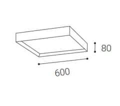 LED2 Stmívatelné stropní LED svítidlo MILO -, 60 W, 4000 lm, TRIAC, 600 mm bílá 4000 lm