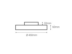 LED2 Stmívatelné stropní LED svítidlo RINGO s aura efektem -, 70+6 W, 6300 lm, 800 mm bílá 450 mm 3930 lm