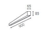 LED2 Lineární stropní LED světlo LINO -, 3000 K, 3500 K, 4000 K, 37-49 W, 4255-5635 lm 3000 K, 3500 K, 4000 K 2070-2760 lm černá