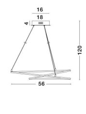 Nova Luce Originální závěsné LED svítidlo Viareggio v elegantním chromovém designu