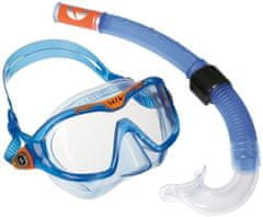 AQUALUNG Sport dětský šnorchlovací a potápěčský set COMBO MIX XB + SNORKEL čirý zorník - modrá