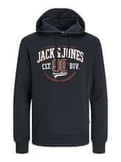 Jack&Jones Pánská mikina JJELOGO Standard Fit 12255617 Dark Navy (Velikost XL)