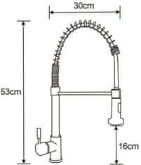 Mexen Clara dřezová baterie, nerezová ocel (670501-99)