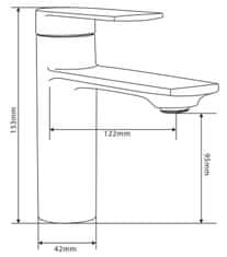 Mexen Zero set umyvadlová + vanová baterie s příslušenstvím df62, zlatá (71103DF62-50)