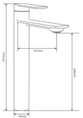 Mexen Zero set umyvadlová + vanová baterie s příslušenstvím ds70, černá (7113DS70-70)